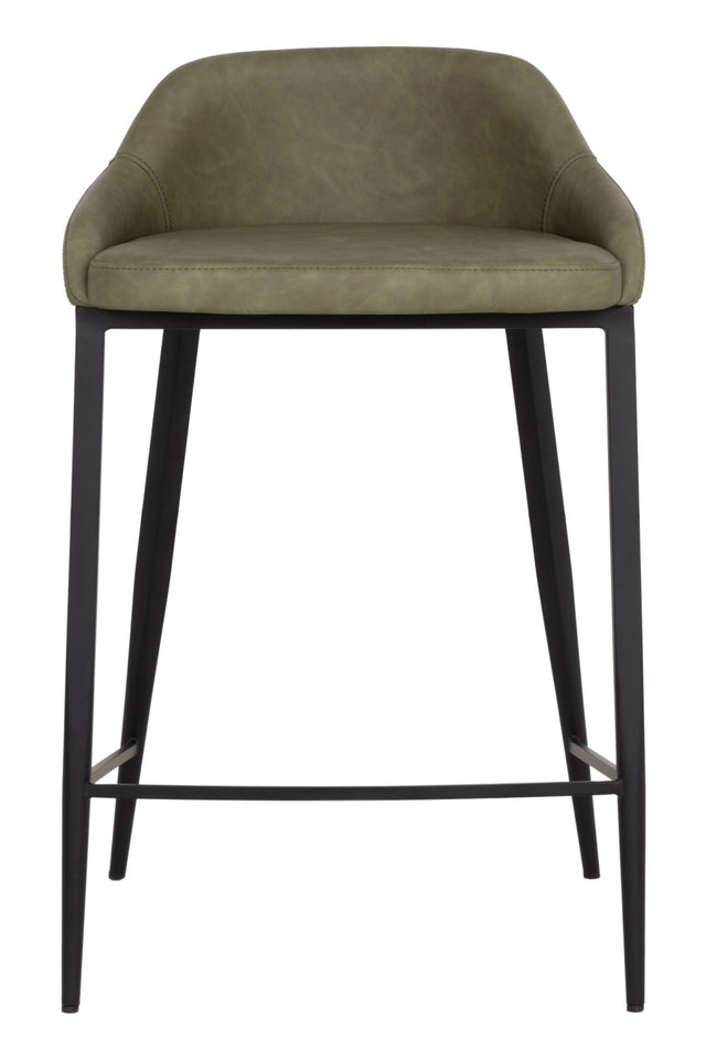 Modern European furniture - Low-Back Leather-Look Counter Stool - www.oroa.com
