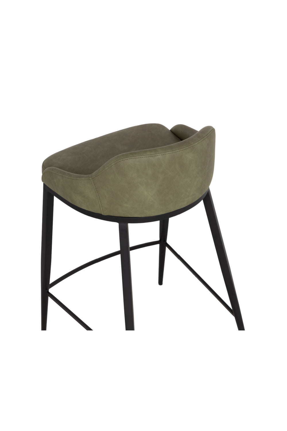 Modern European furniture - Low-Back Leather-Look Counter Stool - www.oroa.com