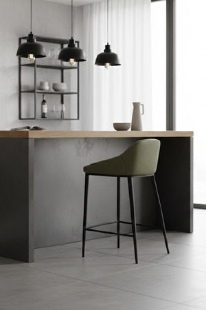 Modern European furniture - Low-Back Leather-Look Counter Stool - www.oroa.com