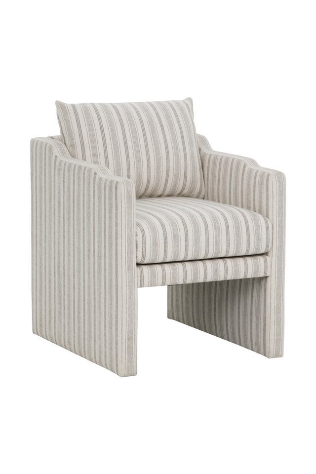 Modern European furniture - Stripe Patterned Dining Armchair - www.oroa.com