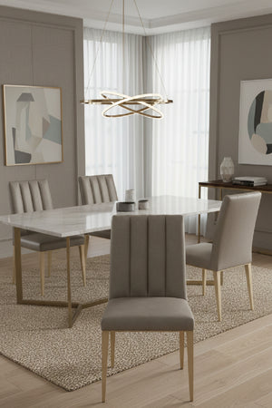   Modern European furniture - Vertical Channeled Dining Chairs (2) - www.oroa.com | Oroa.com