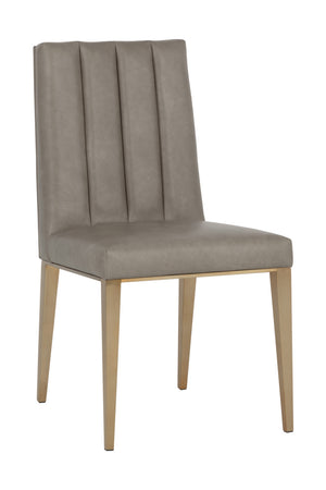   Modern European furniture - Vertical Channeled Dining Chairs (2) - www.oroa.com | Oroa.com