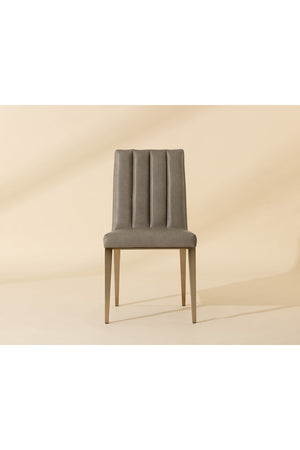   Modern European furniture - Vertical Channeled Dining Chairs (2) - www.oroa.com | Oroa.com