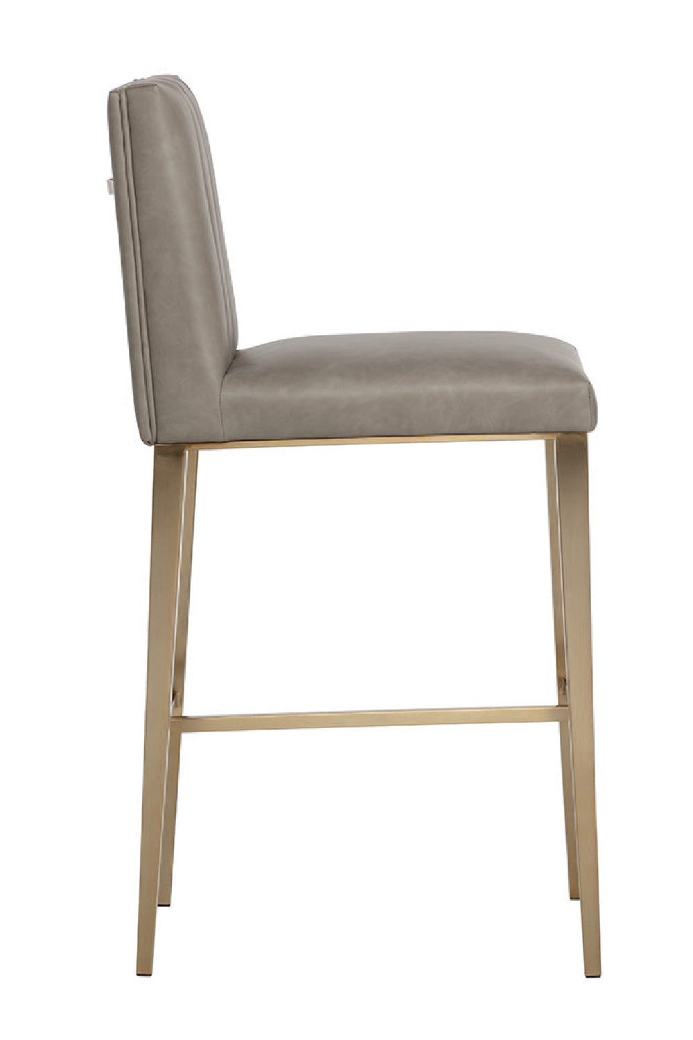 Modern European furniture - Vertical-Channeled Leather-Look Bar Stool - www.oroa.com