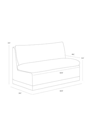 Modern European furniture - White Rectangular Banquette - www.oroa.com