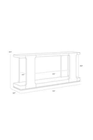   Modern European furniture - Textured Wood Console Table - www.oroa.com | Oroa.com