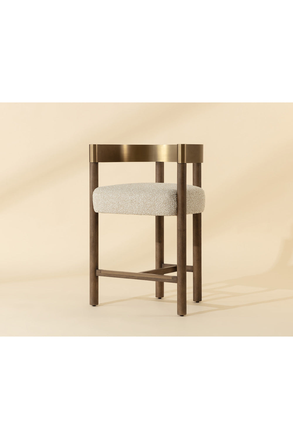 Brown Ash Curved Bar Stool | Splendido Manolo | Oroa.com