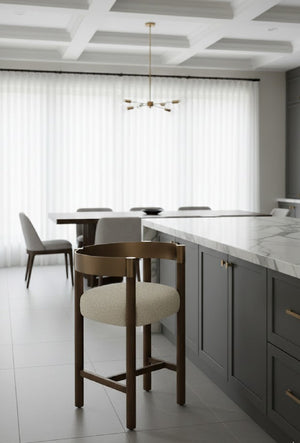 Brown Ash Curved Bar Stool | Splendido Manolo | Oroa.com