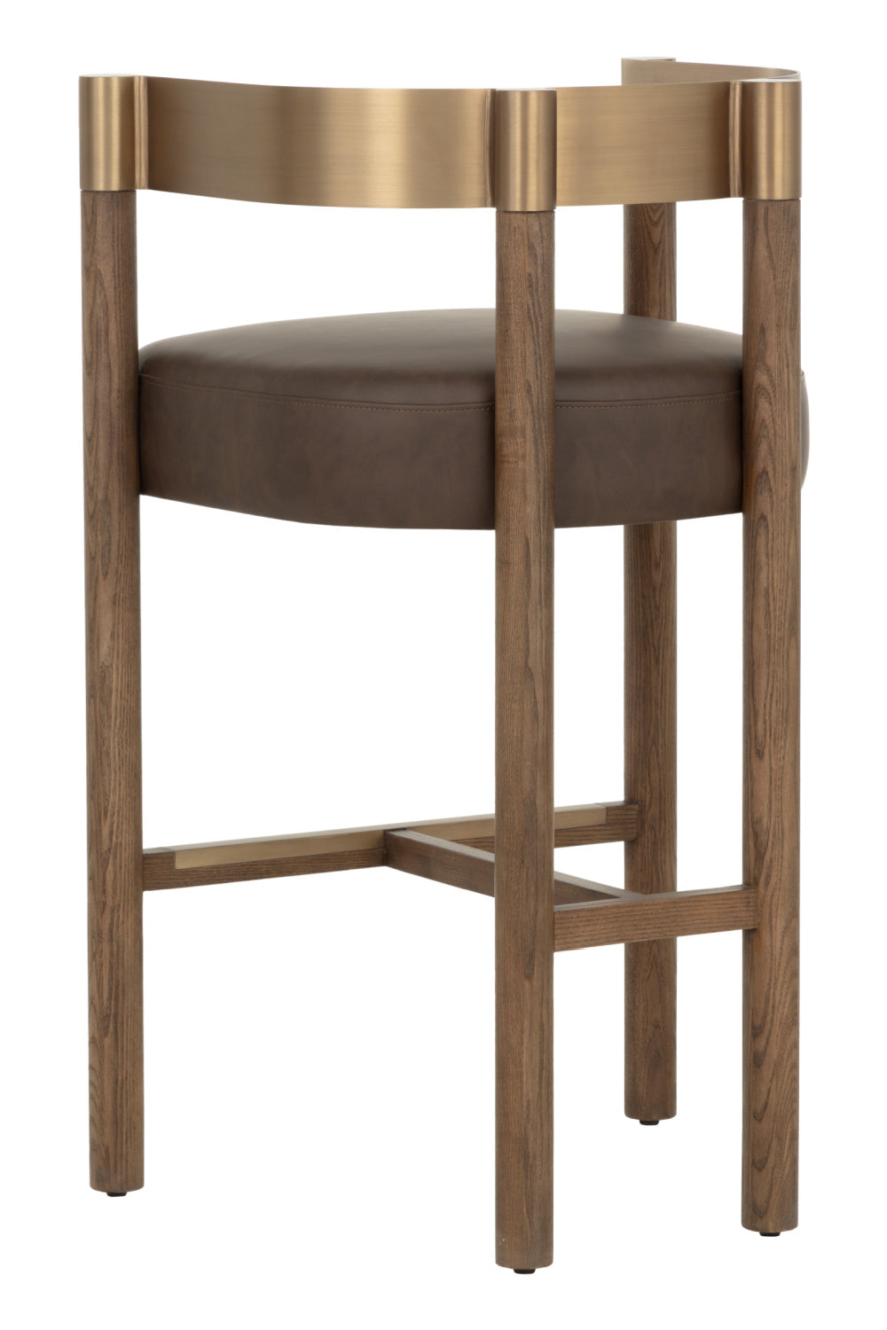 Brown Ash Curved Bar Stool | Splendido Manolo | Oroa.com