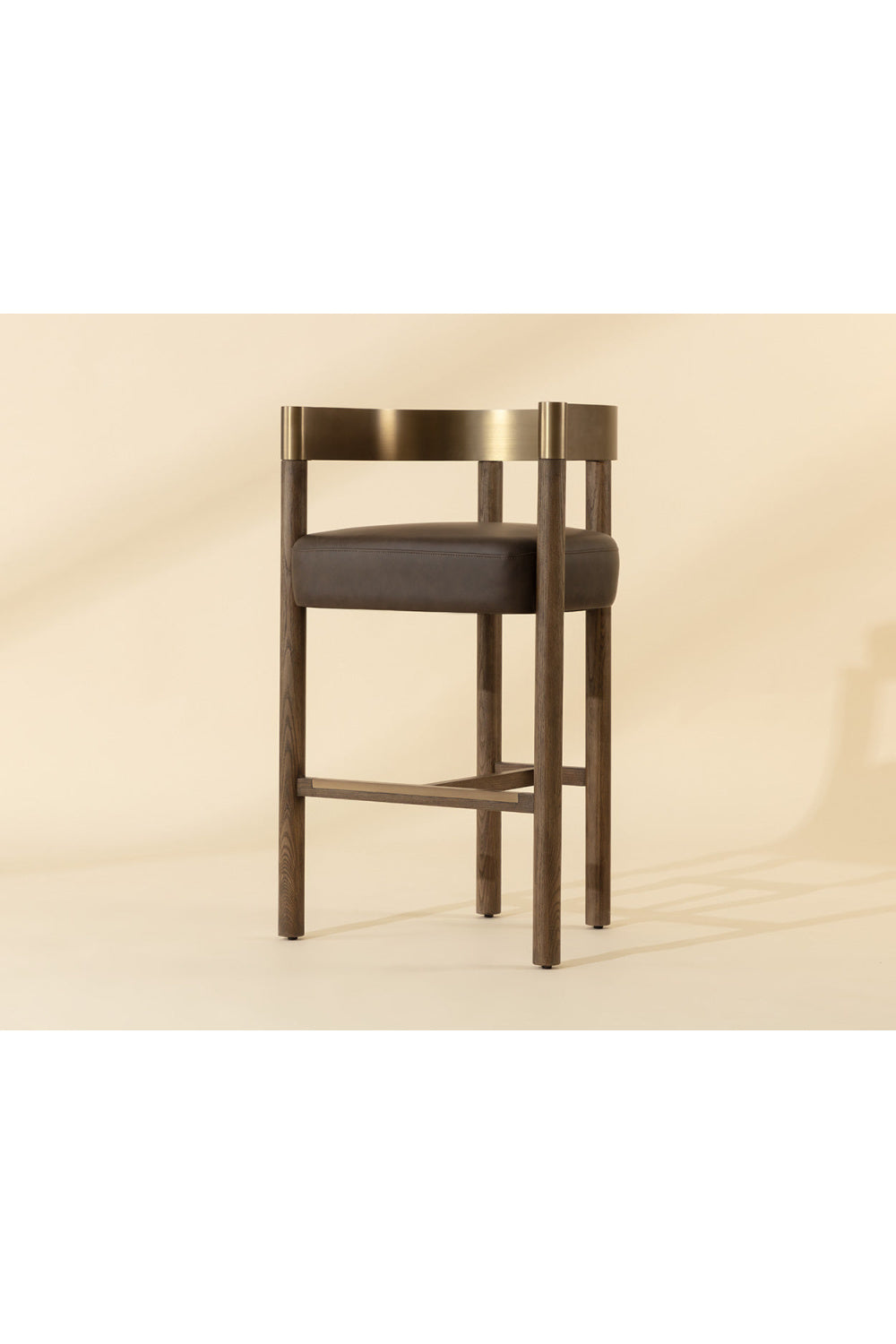 Brown Ash Curved Bar Stool | Splendido Manolo | Oroa.com