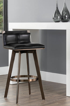 Modern European furniture - Leather-Look Swivel Bar Stool - www.oroa.com