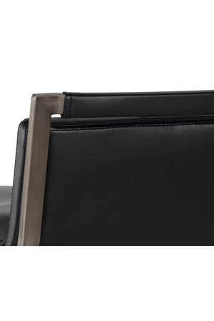 Modern European furniture - Leather-Look Swivel Bar Stool - www.oroa.com