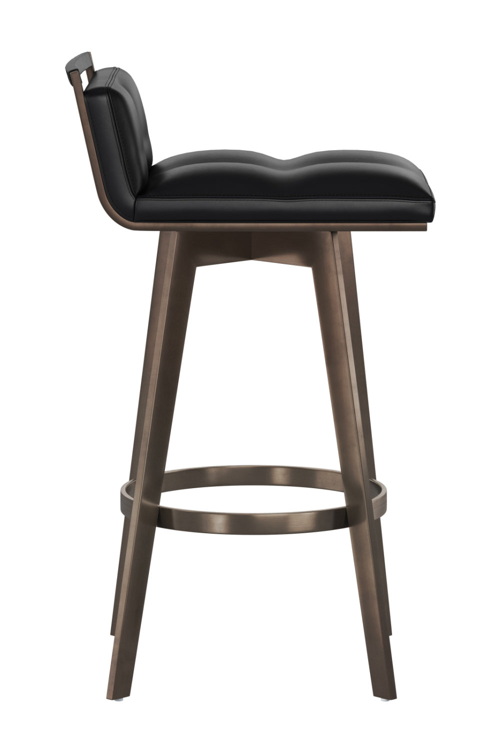 Modern European furniture - Leather-Look Swivel Bar Stool - www.oroa.com