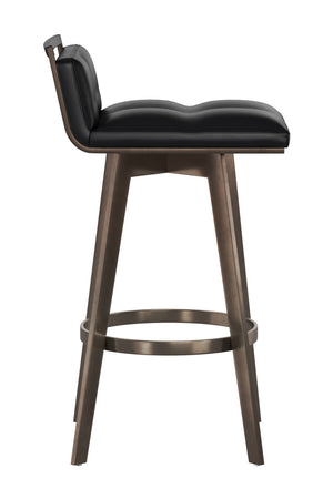 Modern European furniture - Leather-Look Swivel Bar Stool - www.oroa.com