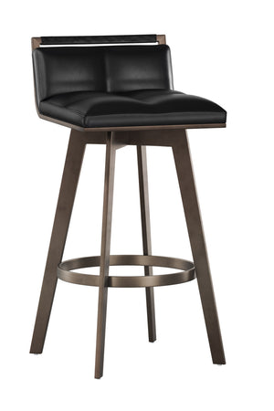 Modern European furniture - Leather-Look Swivel Bar Stool - www.oroa.com
