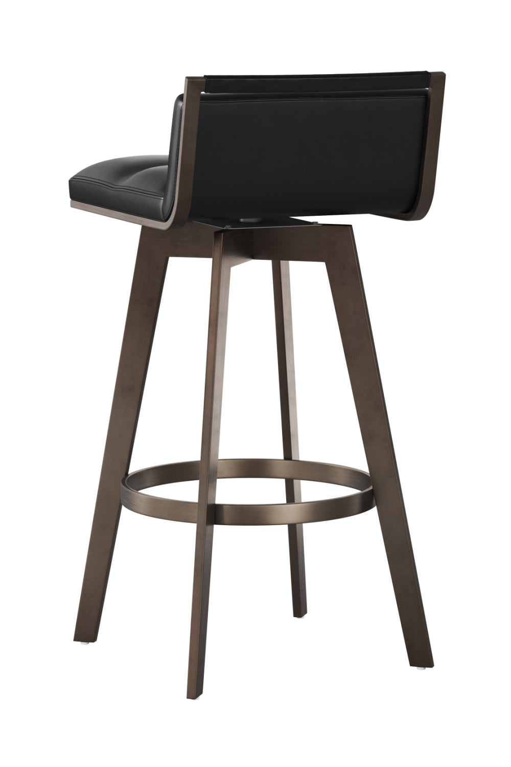 Modern European furniture - Leather-Look Swivel Bar Stool - www.oroa.com