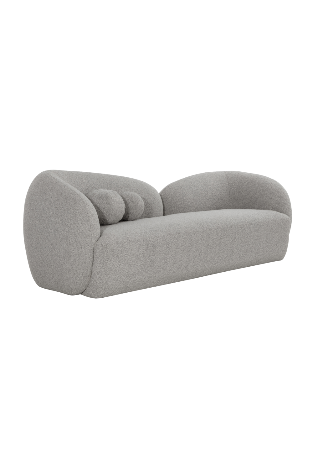   Modern European furniture - Gray Boucle Curved Sofa - www.oroa.com | Oroa.com