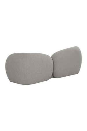   Modern European furniture - Gray Boucle Curved Sofa - www.oroa.com | Oroa.com