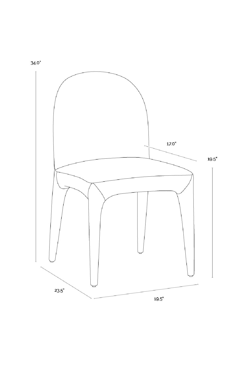 Modern European furniture - Seamless Upholstered Dining Chairs (2) - www.oroa.com
