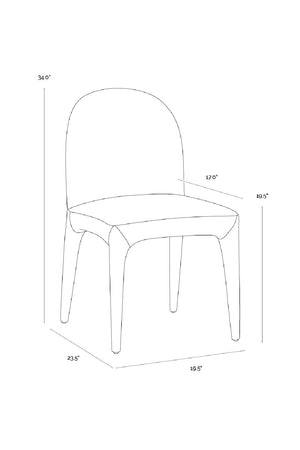 Modern European furniture - Seamless Upholstered Dining Chairs (2) - www.oroa.com