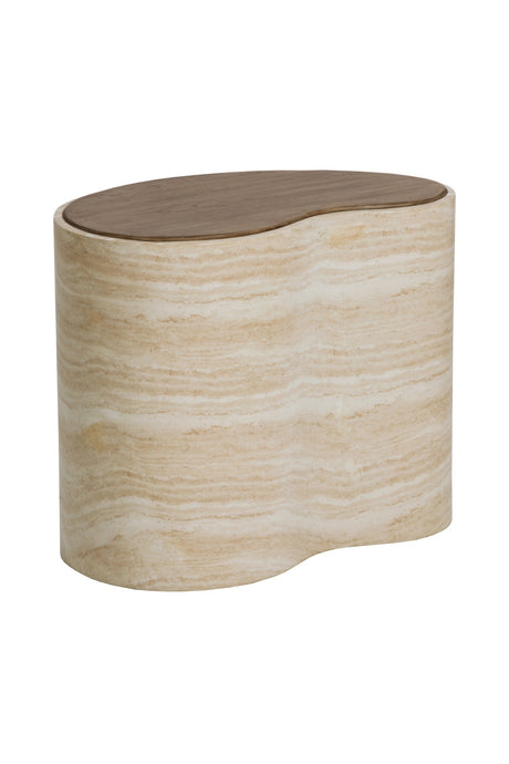Modern European furniture - Freeform Travertine-Look Indoor/Outdoor Coffee Table - www.oroa.com