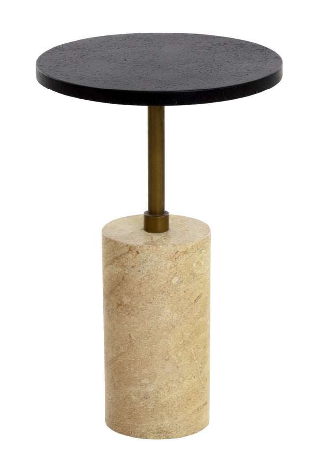 Modern European furniture - Black Pitted Concrete Indoor/Outdoor End Table - www.oroa.com