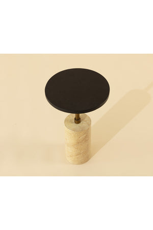   Modern European furniture - Black Pitted Concrete Indoor/Outdoor End Table - www.oroa.com | Oroa.com
