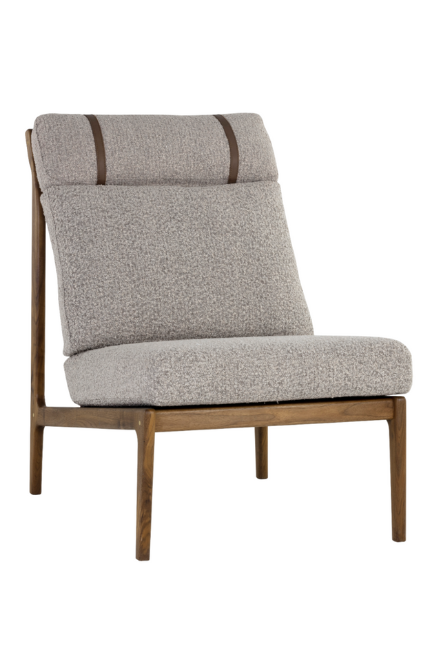 Modern European furniture - Gray Boucle Lounge Chair - www.oroa.com