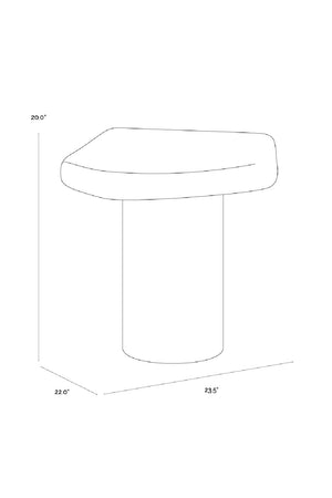 Black Organic-Shaped Indoor/Outdoor End Table | Splendido Detti | Oroa.com