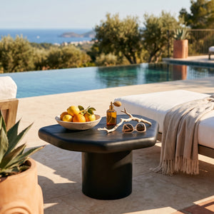   Black Concrete Indoor/Outdoor Coffee Table | Oroa.com