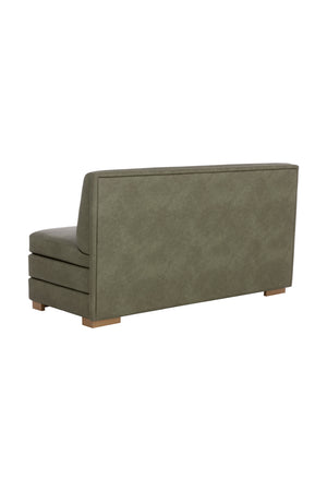 Modern European furniture - Green Leather Banquette - www.oroa.com