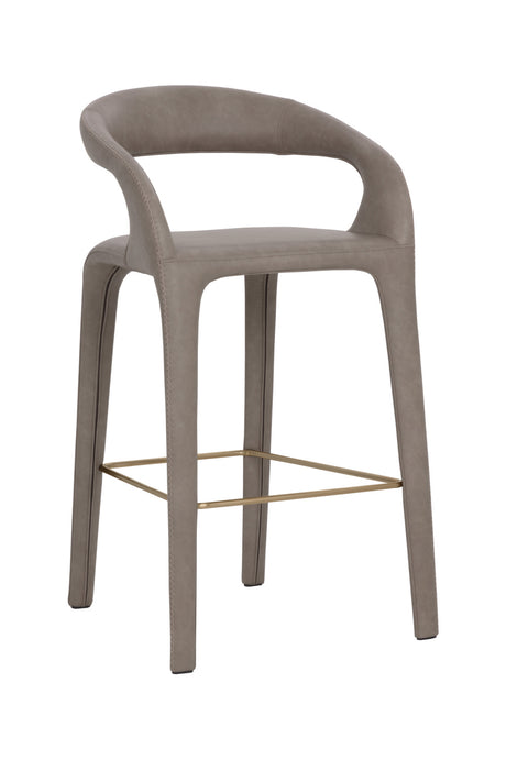 Modern European furniture - Open-Back Leather Bar Stool - www.oroa.com