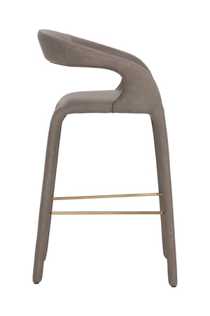Modern European furniture - Open-Back Leather Bar Stool - www.oroa.com