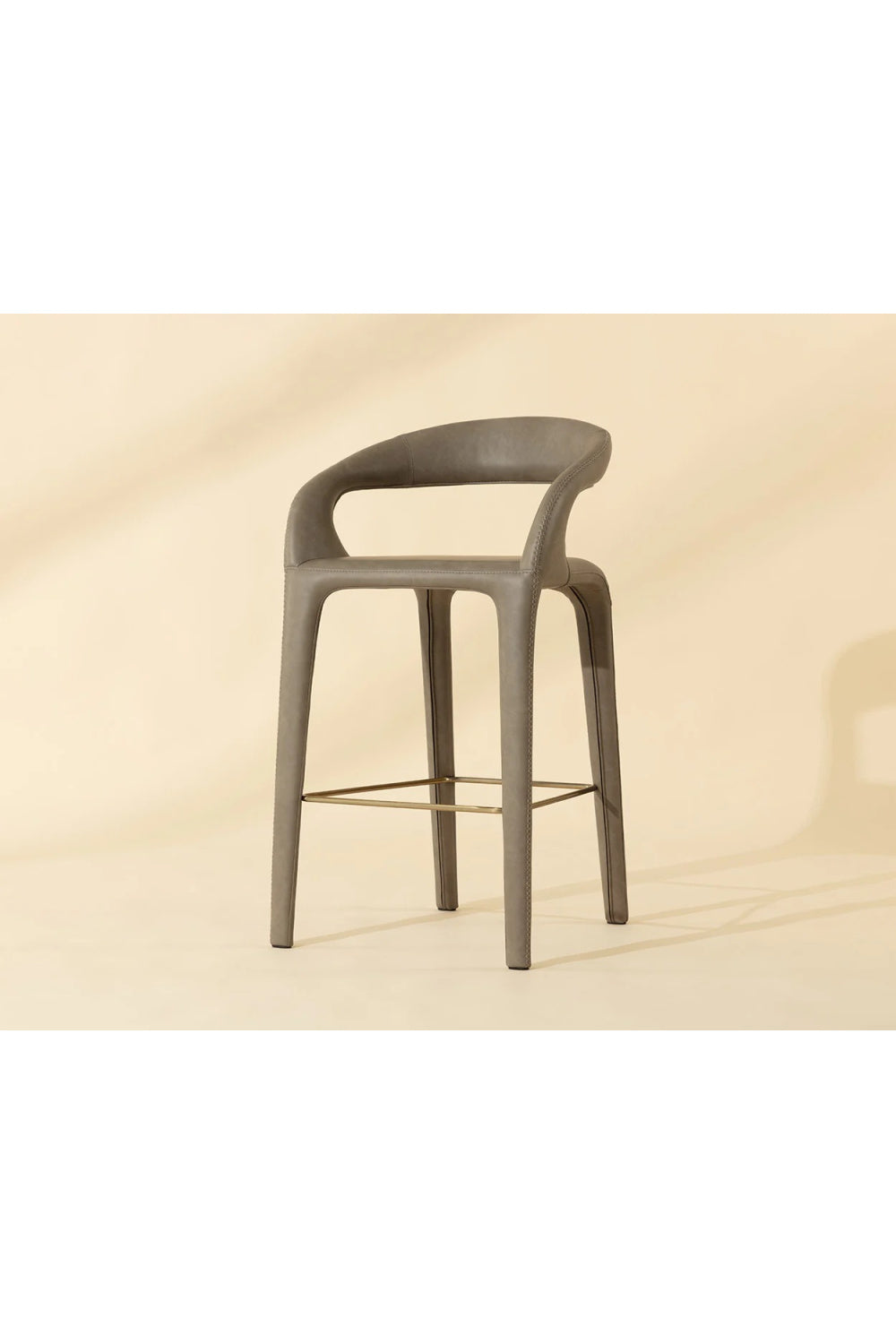 Modern European furniture - Open-Back Leather Bar Stool - www.oroa.com