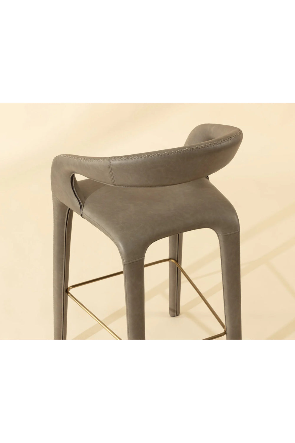 Modern European furniture - Open-Back Leather Bar Stool - www.oroa.com