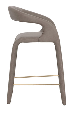 Modern European furniture - Sleek Upholstered Counter Stool - www.oroa.com