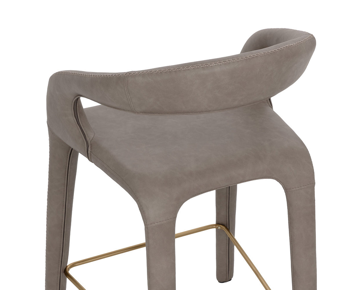 Modern European furniture - Sleek Upholstered Counter Stool - www.oroa.com