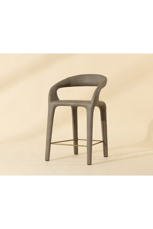 Modern European furniture - Sleek Upholstered Counter Stool - www.oroa.com