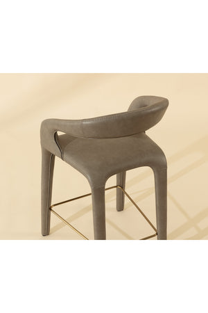 Modern European furniture - Sleek Upholstered Counter Stool - www.oroa.com