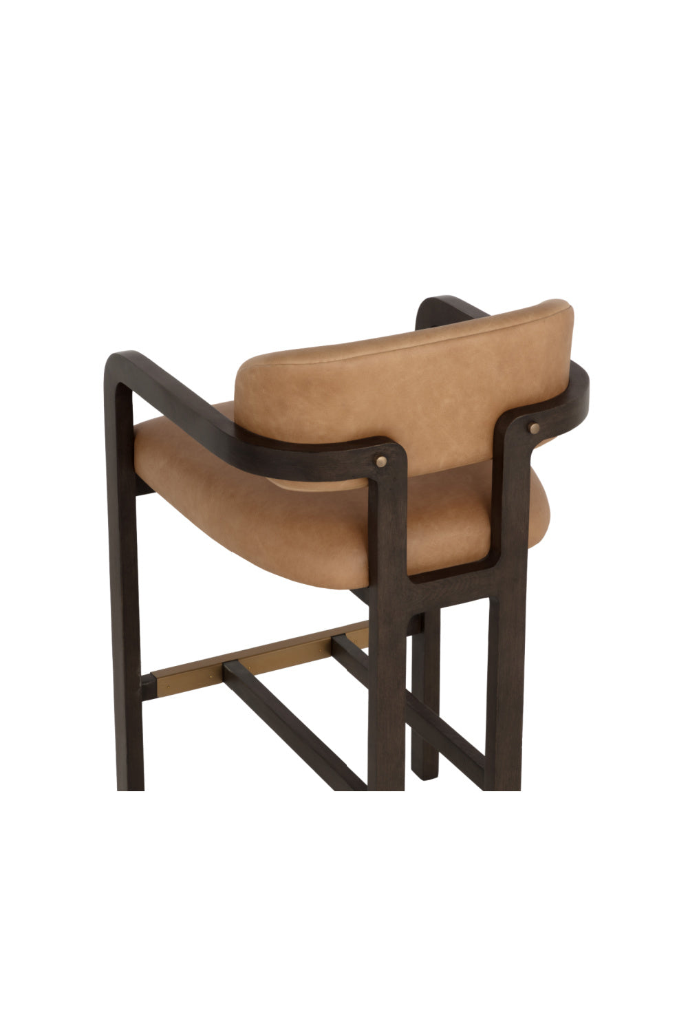 Brown Leather Bar Stool | Splendido Madrone | Oroa.com