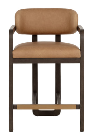 Brown Oak Framed Counter Stool | Splendido Madrone | Oroa.com