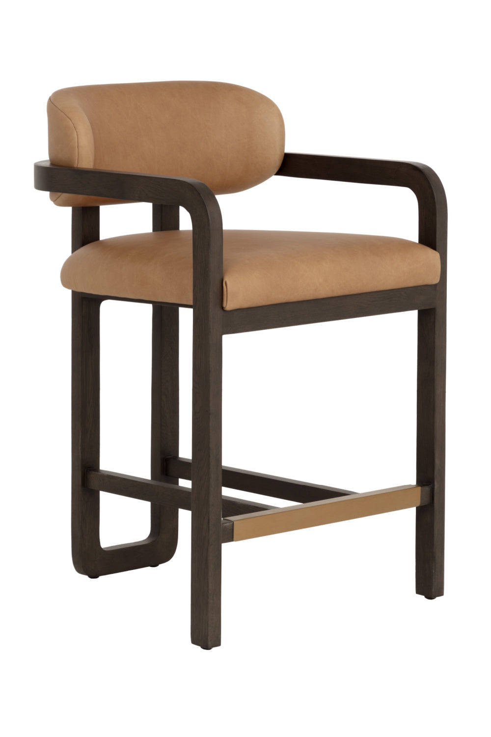 Brown Oak Framed Counter Stool | Splendido Madrone | Oroa.com