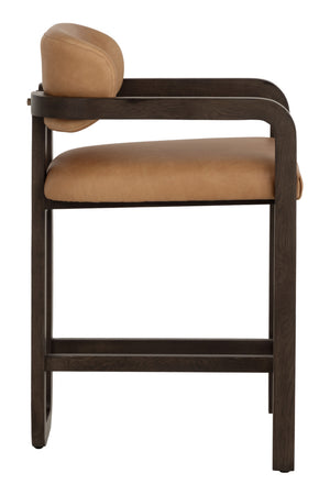 Brown Oak Framed Counter Stool | Splendido Madrone | Oroa.com