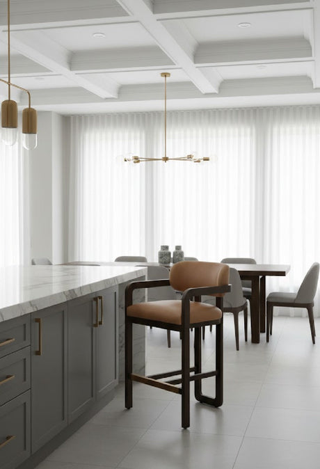 Brown Oak Framed Counter Stool | Splendido Madrone | Oroa.com