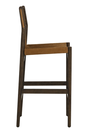 Brown Nubuck Leather Bar Stool | Splendido Argus | Oroa.com