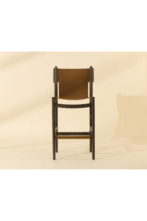 Brown Nubuck Leather Bar Stool | Splendido Argus | Oroa.com