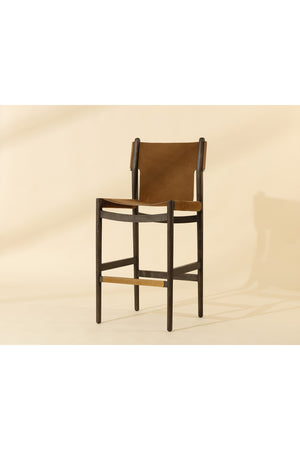 Brown Nubuck Leather Bar Stool | Splendido Argus | Oroa.com