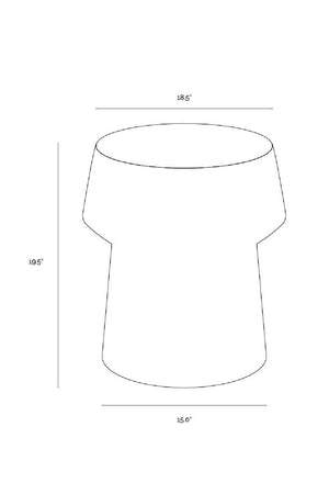 Modern European furniture - Marble Look Indoor/Outdoor End Table - www.oroa.com