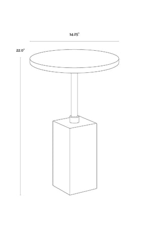   Modern European furniture - Marble-Look Indoor/Outdoor End Table - www.oroa.com | Oroa.com
