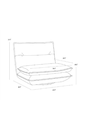 Swivel Armless Lounge Chair | Splendido Colson | Oroa.com